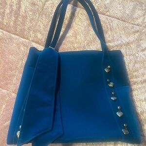 Eric Javits Blue Velvet Handbag